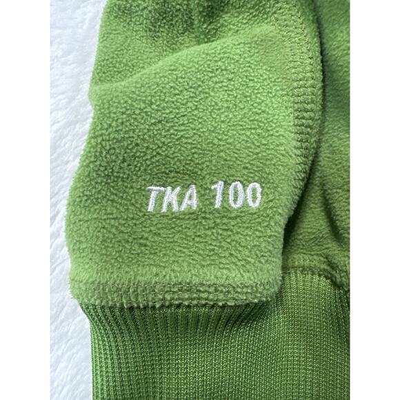 The North Face Women’s Fleece Jacket Green Full Zip TKA 100 Lightweight Size Lg - Picture 6 of 6